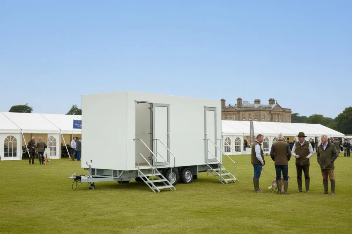 Premier portable toilet hire at a UK festival