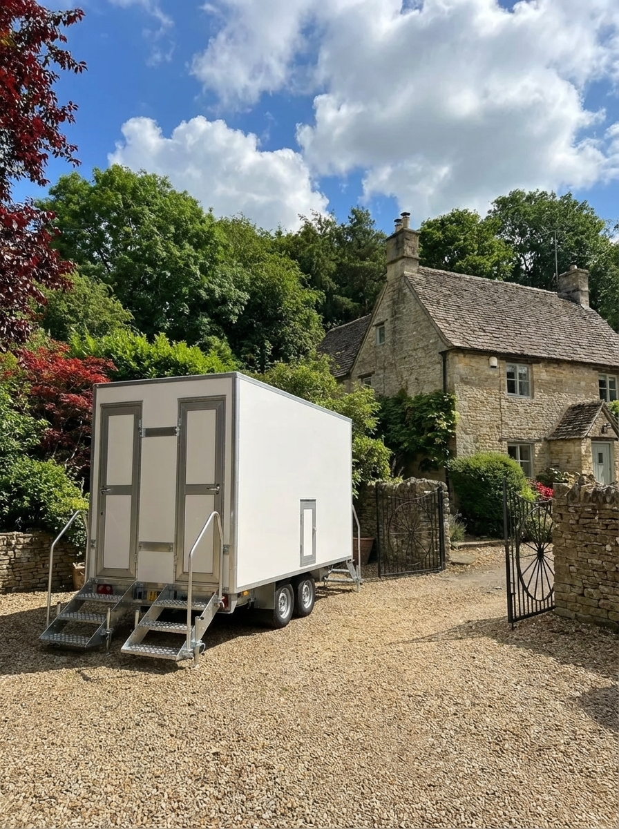 PremierPlus toilet trailer on location for filming production