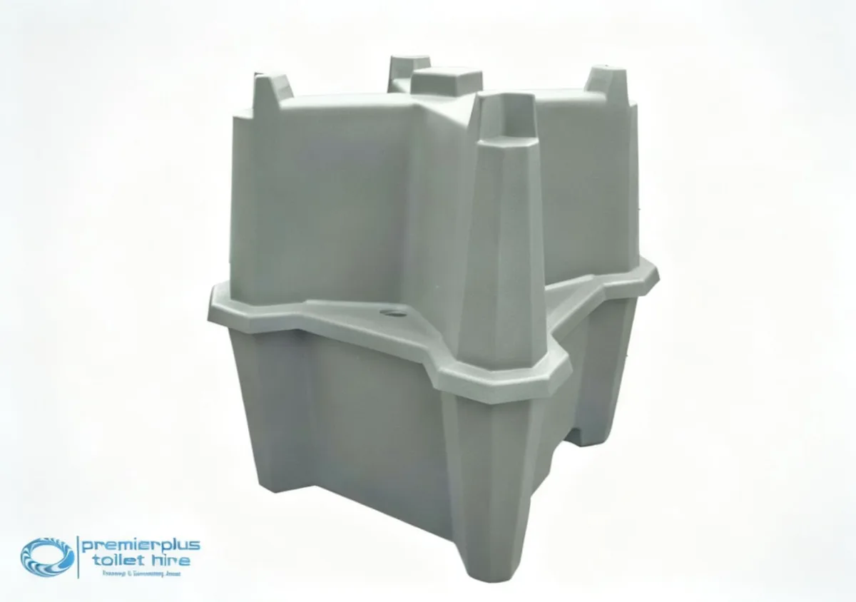 PremierPlus Pee Pod II free-standing four-bay portable urinal on white background
